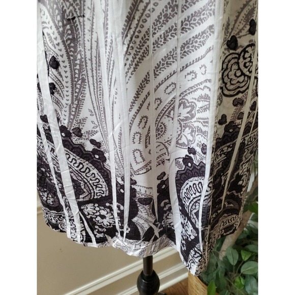 One World Women's Gray Polyester Sweetheart Neck Sleeveless Casual Top Blouse XL - Picture 5 of 13